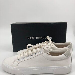 New Republic White Breathable Comfort Sneakers | Athletic Style